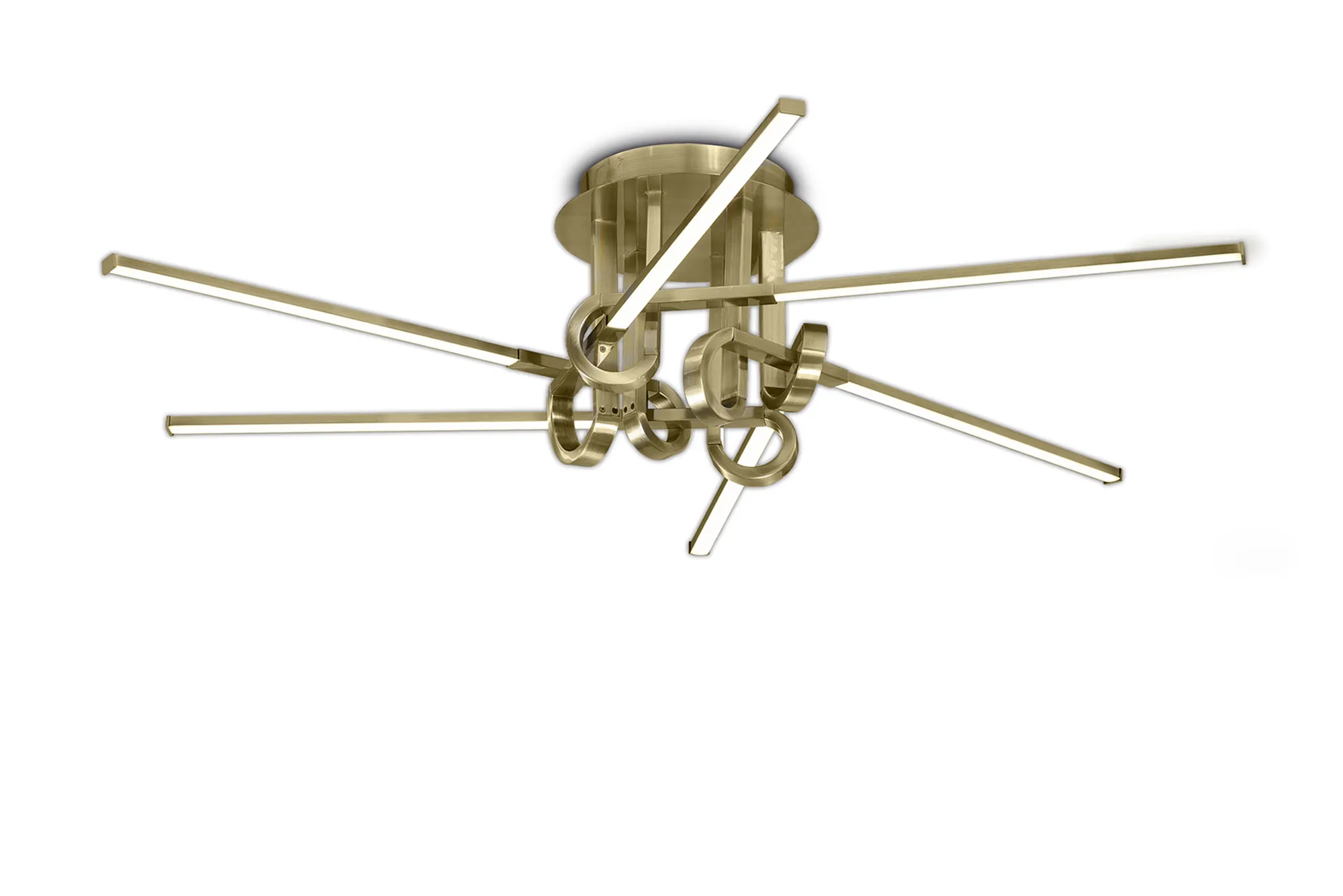 Cinto Antique Brass Ceiling Lights Mantra Semi Flush Fittings